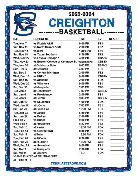 creighton 2023-24 calendar|creighton 2023 2024 schedule.